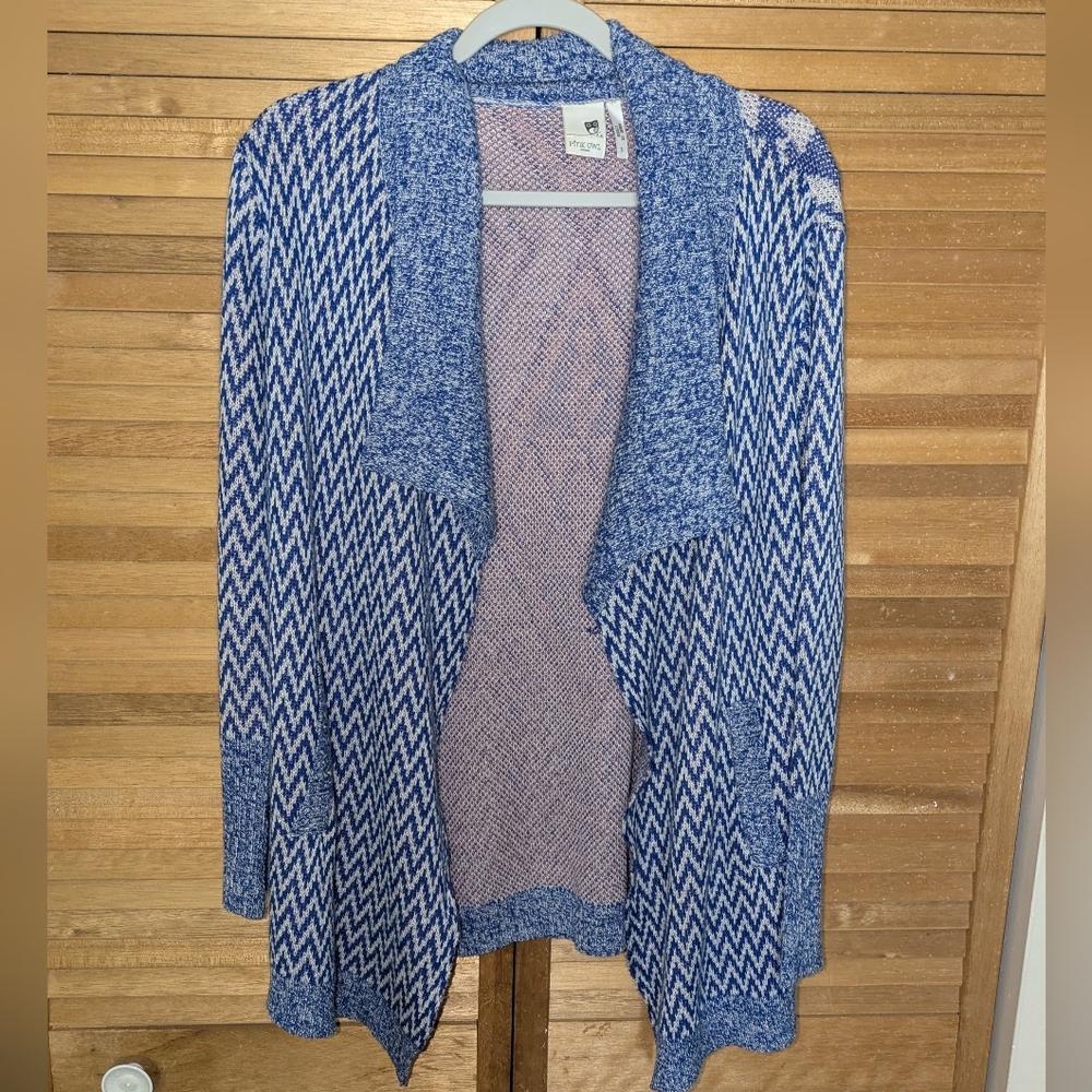 💥 Pink Owl Women's Blue Aztec Patterned Sweater